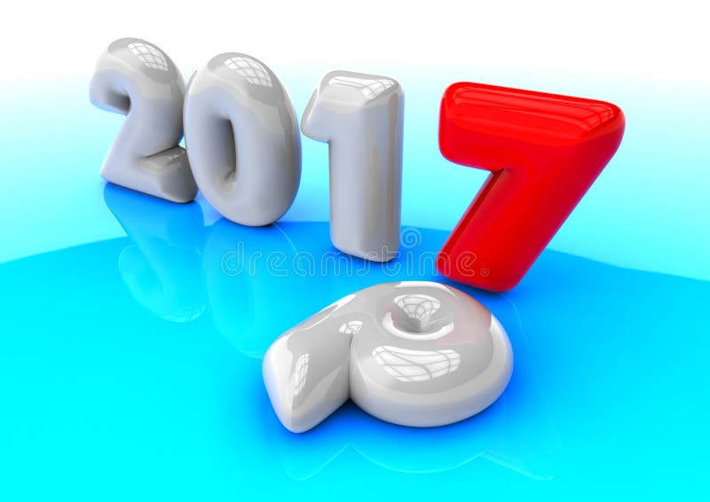 conceito 2016 a 2017 da transição ilustração do vetor conceito 2016 a 2017 da transição ilustração do vetor