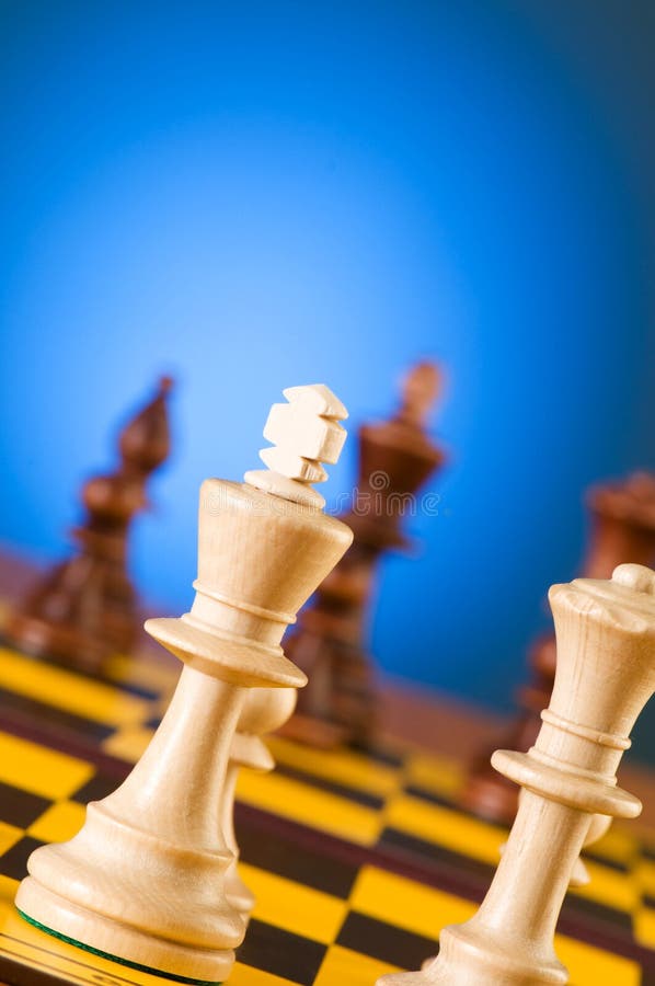 Conceito da xadrez com partes imagem de stock royalty free