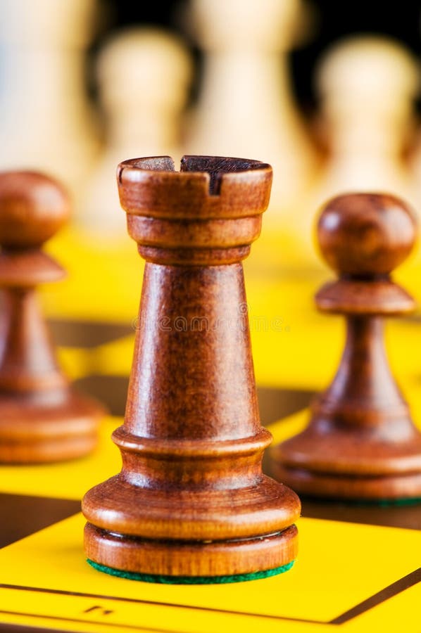 Conceito de xadrez com peças fotos de stock