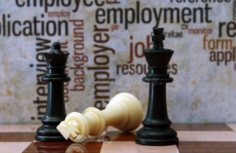 Conceito da xadrez e do emprego