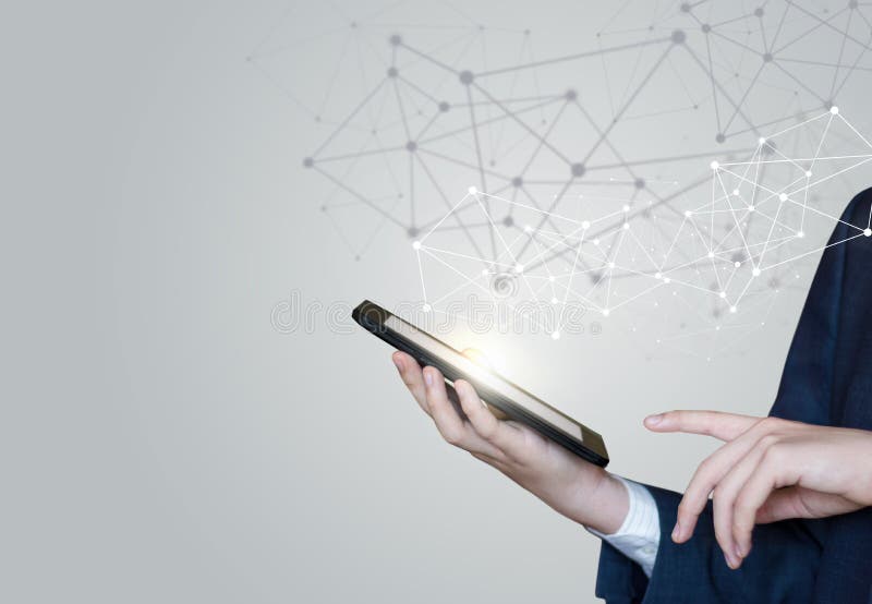 Conceito das tecnologias para usuários de conexão fotos de stock Conceito das tecnologias para usuários de conexão fotos de stock
