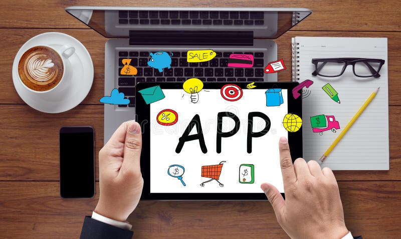Conceito de Apps foto de stock Conceito de Apps foto de stock