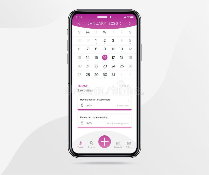 conceito de aplicativo planejador de calendário smartwatch, relógio  calendário de atividades ui ux, aplicativo de reunião de planejamento anual  de agenda de calendário de relógio de pulso, eventos de calendário,  compromisso, fitness