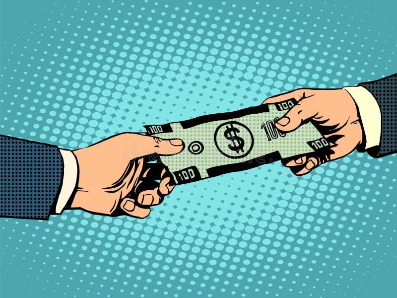 Conceito de compra do negócio dos dólares do dinheiro ilustração stock