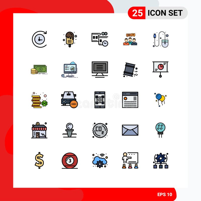 pacote de 16 sinais e símbolos modernos de cores planas para mídia