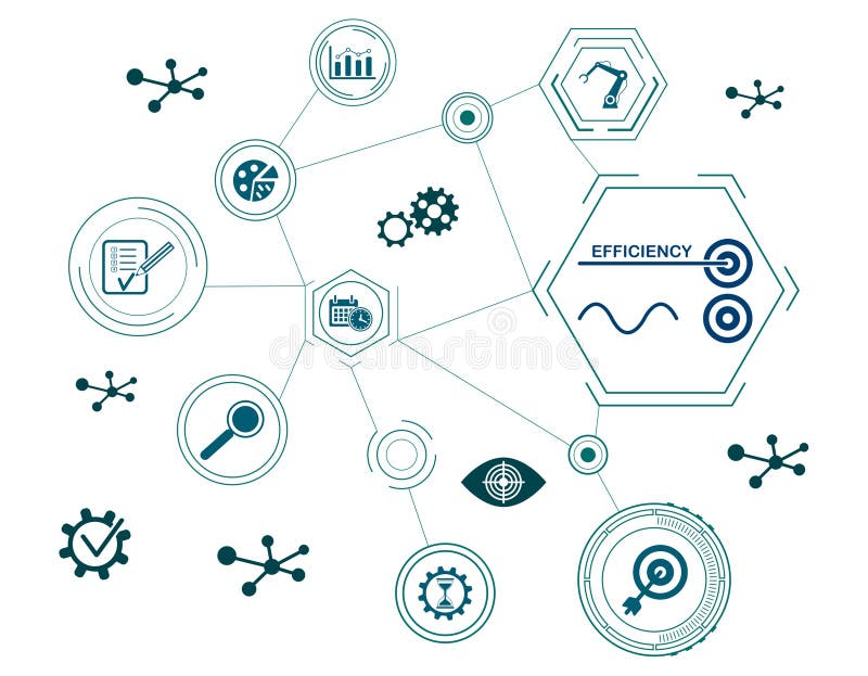 Conceito de eficiência ilustração do vetor