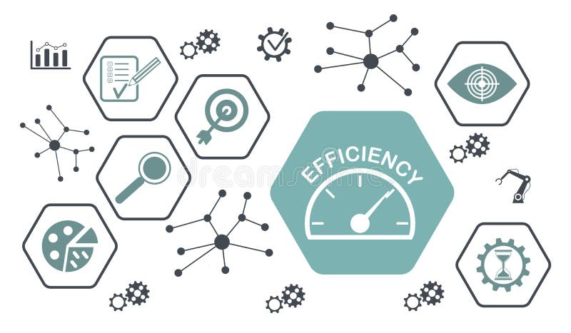 Conceito de eficiência ilustração royalty free