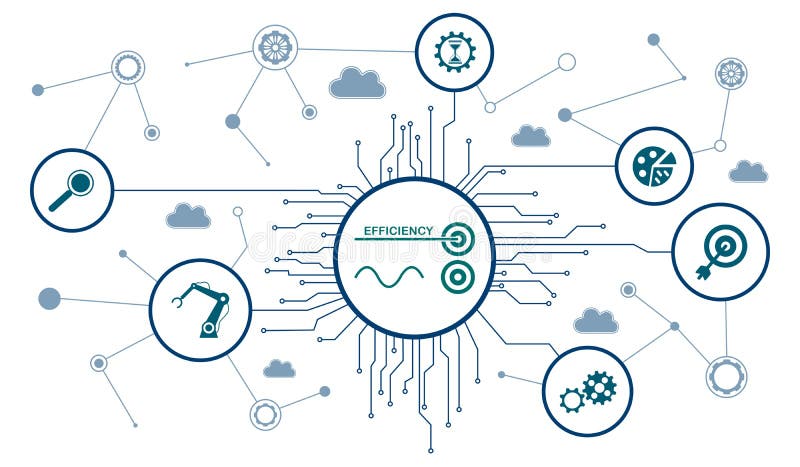 Conceito de eficiência ilustração do vetor
