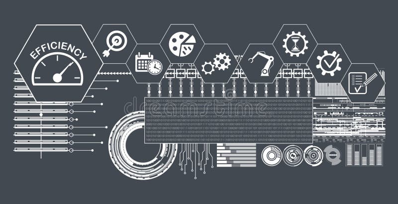 Conceito de eficiência ilustração do vetor