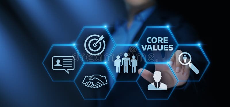 Conceito de Núcleo Valores Responsabilidade Éticas Objetivos Empresa imagem de stock royalty free Conceito de Núcleo Valores Responsabilidade Éticas Objetivos Empresa imagem de stock royalty free