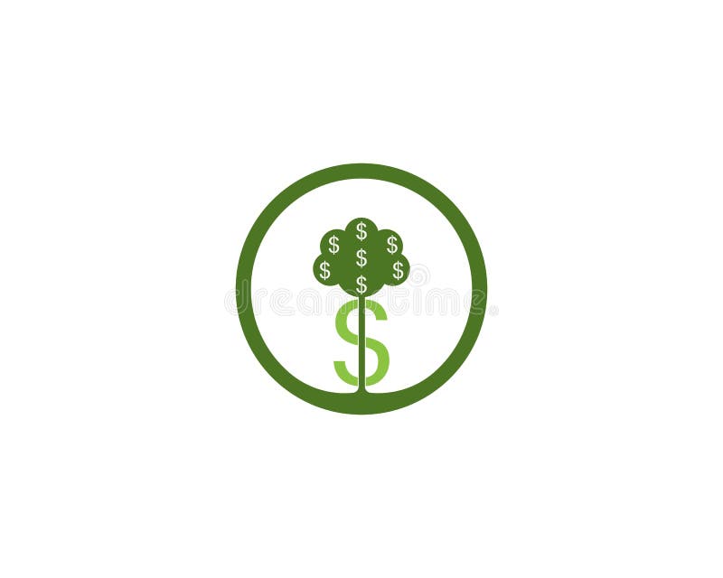 Conceito de projeto do logotipo do investation da árvore do dinheiro ilustração royalty free Conceito de projeto do logotipo do investation da árvore do dinheiro ilustração royalty free