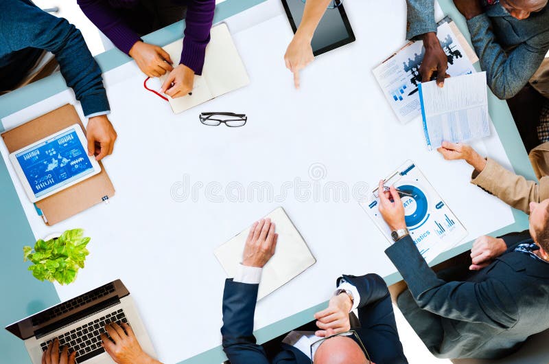 Conceito de Team Planning Board Meeting Strategy do negócio da diversidade