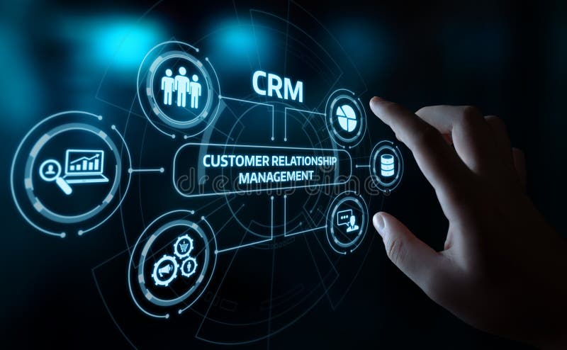 Conceito de Techology do Internet do negócio do gerenciamento de relacionamento com o cliente de CRM
