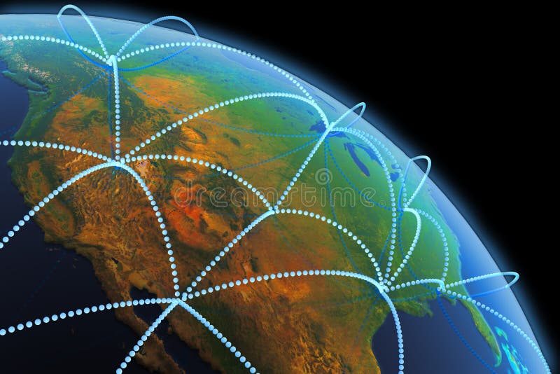 Conceito de comunicação global ilustração do vetor