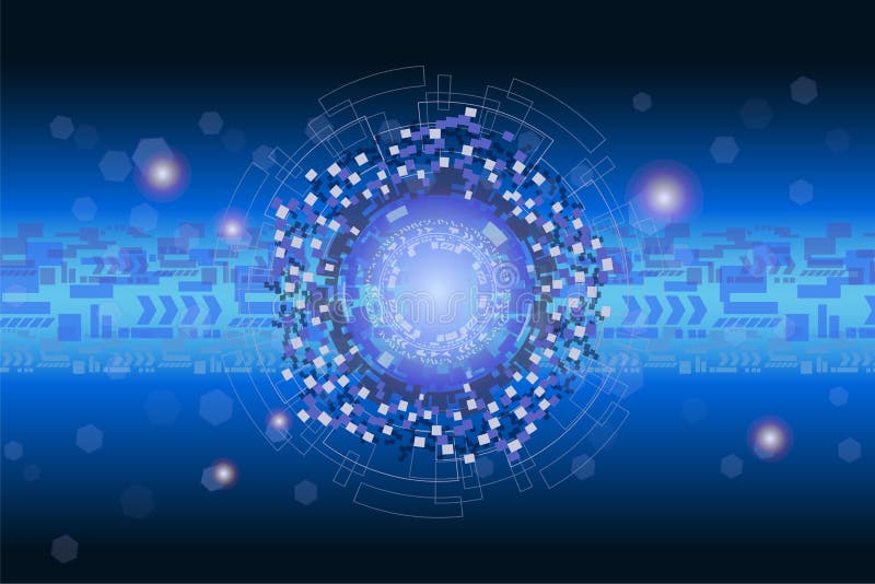 Conceito digital futurista da tecnologia do gráfico e dos dados ilustração stock Conceito digital futurista da tecnologia do gráfico e dos dados ilustração stock