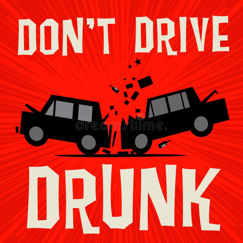 Conceito do cartaz com acidente de viação ilustração stock