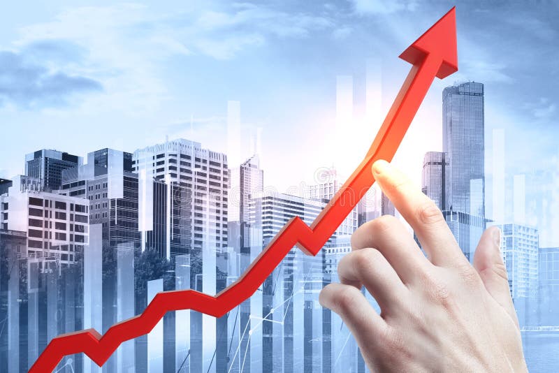 Conceito do crescimento e da finança foto de stock Conceito do crescimento e da finança foto de stock