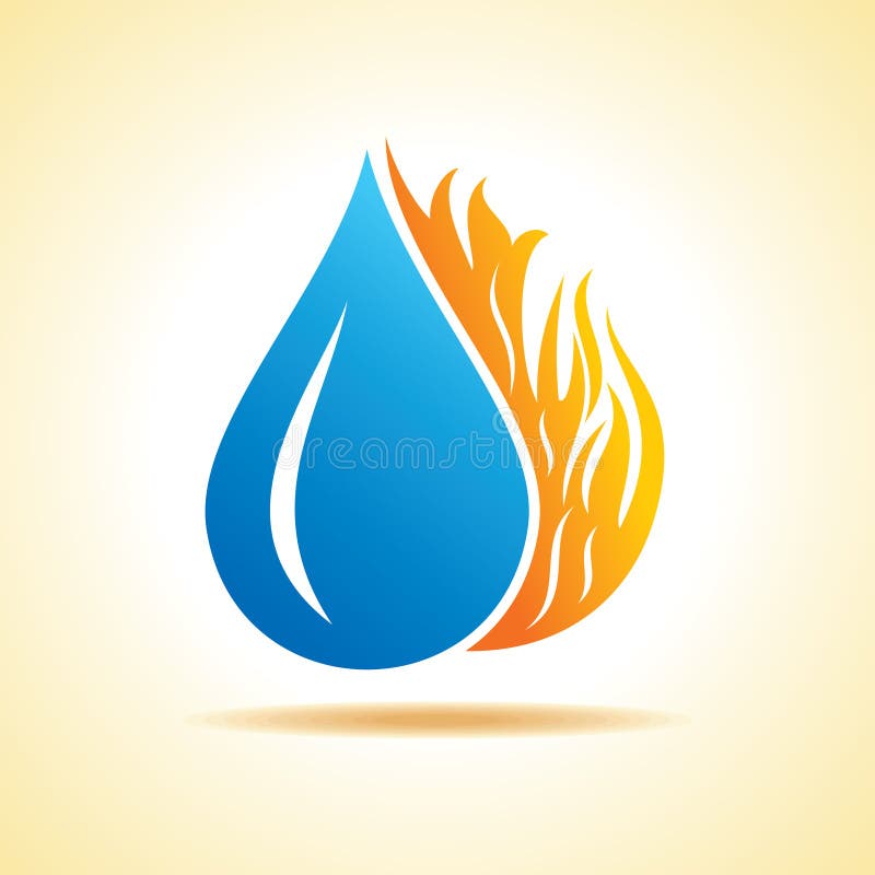ilustração em vetor logotipo energia natureza água fogo chama 3044361 Vetor  no Vecteezy