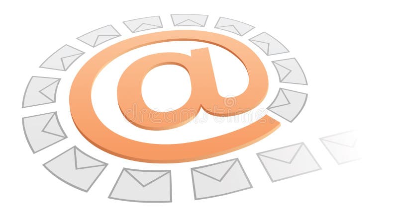 Conceito do Internet: córrego do email ilustração stock Conceito do Internet: córrego do email ilustração stock