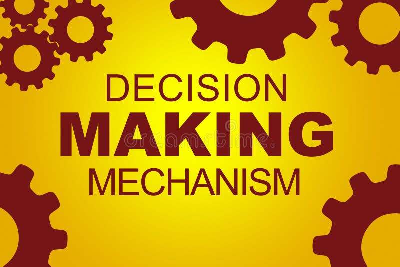 Conceito de mecanismo de tomada de decisão ilustração do vetor