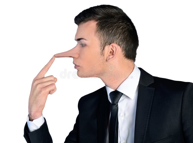 Conceito do mentiroso do homem de negócio imagens de stock royalty free Conceito do mentiroso do homem de negócio imagens de stock royalty free