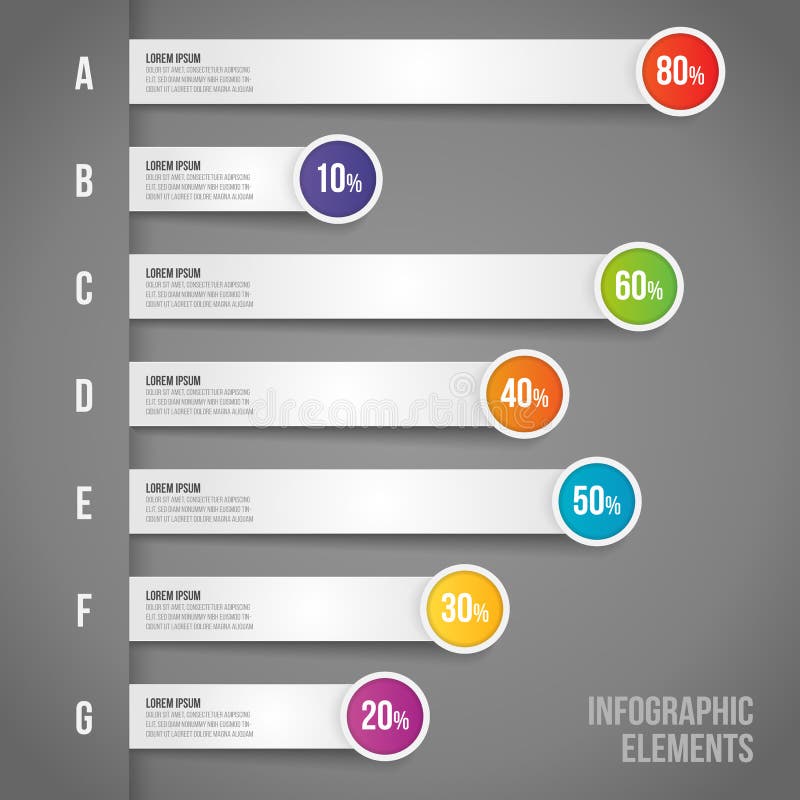 Conceito do negócio com porcentagem em trabalhos do infographics do vetor, gráfico de barra, diagrama para o informe anual, desig ilustração royalty free Conceito do negócio com porcentagem em trabalhos do infographics do vetor, gráfico de barra, diagrama para o informe anual, desig ilustração royalty free