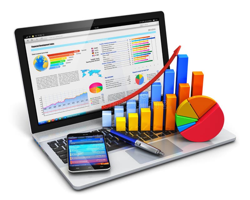 Conceito do negócio, da finança e de contabilidade ilustração stock Conceito do negócio, da finança e de contabilidade ilustração stock