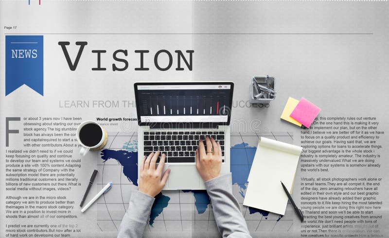 Conceito do objetivo da motivação da inspiração do valor da visão foto de stock Conceito do objetivo da motivação da inspiração do valor da visão foto de stock