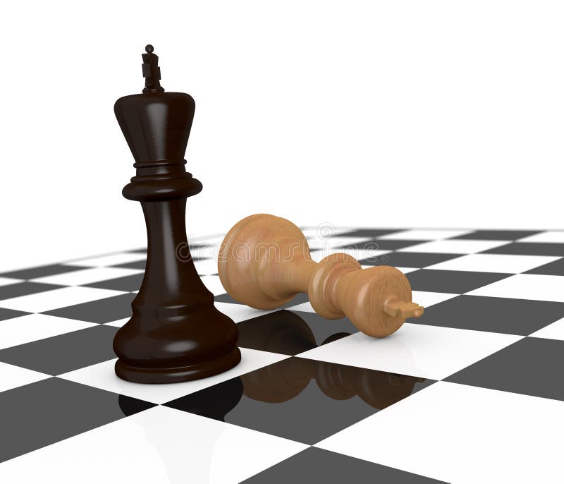 Posição do rei da xadrez ilustração stock. Ilustração de preto - 14503134
