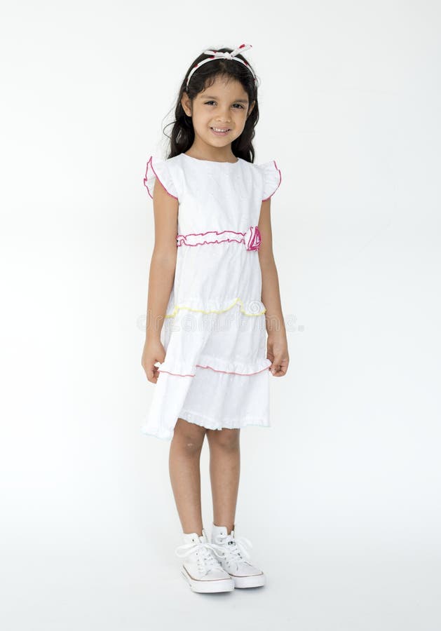 Conceito do tiro do estúdio da menina fotos de stock royalty free