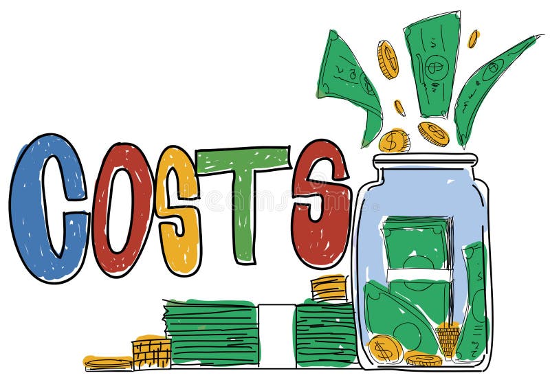 Conceito econômico do investimento do orçamento principal dos custos ilustração do vetor Conceito econômico do investimento do orçamento principal dos custos ilustração do vetor