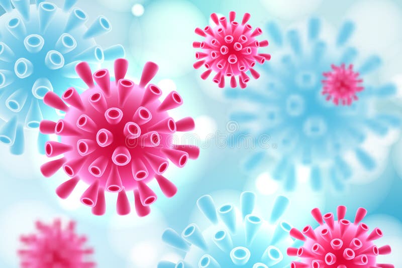 Conceito epidêmico de coronavírus. vírus da gripe vírus patogênico micro-organismos antecedentes médicos. vírus abstrato vetorial
