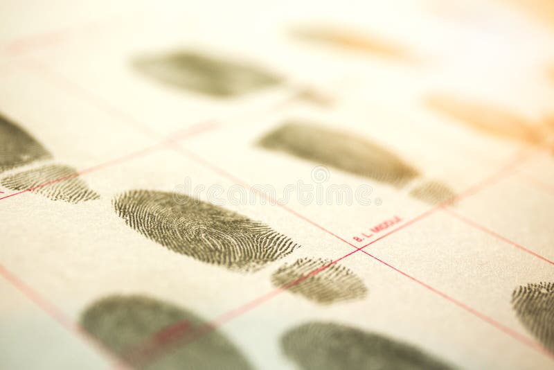 Conceito fisiológico da biométrica para o registro criminal pelo fingerpr imagem de stock Conceito fisiológico da biométrica para o registro criminal pelo fingerpr imagem de stock