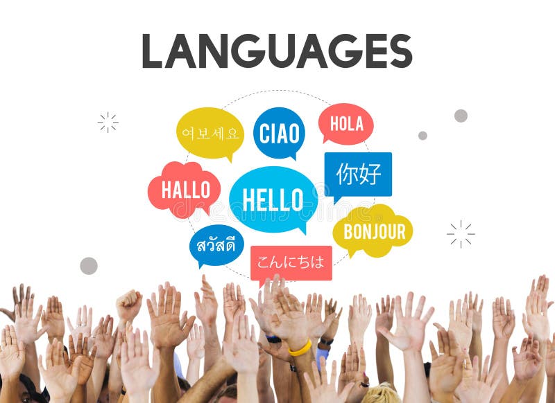 Conceito multilingue das línguas dos cumprimentos imagem de stock Conceito multilingue das línguas dos cumprimentos imagem de stock