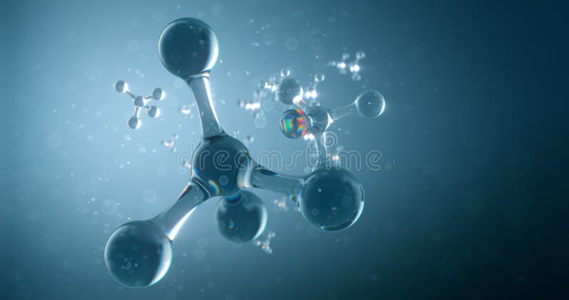 Conceito nano do produto químico da pesquisa da molécula ou do átomo Animação 8k 4k UHD do laço