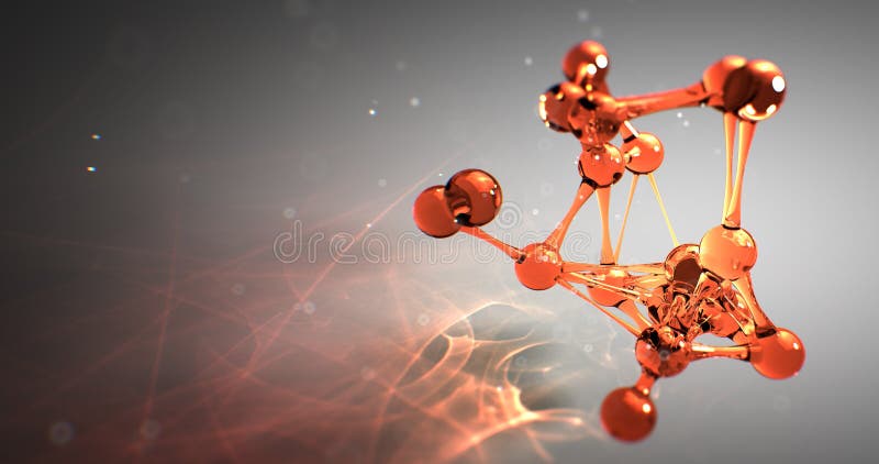 Conceito nano do produto químico da pesquisa da molécula ou do átomo animação sem emenda 8k 4k UHD do laço