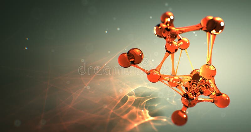 Conceito nano do produto químico da pesquisa da molécula ou do átomo animação sem emenda 8k 4k UHD do laço