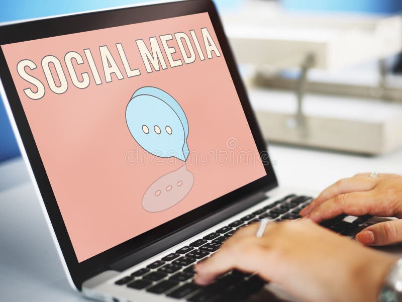 Conceito social em linha da rede do blogue fotos de stock