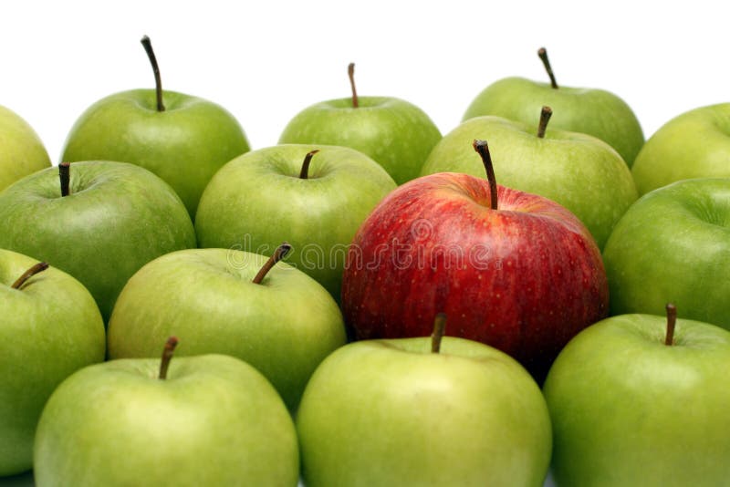 Conceitos diferentes com maçãs