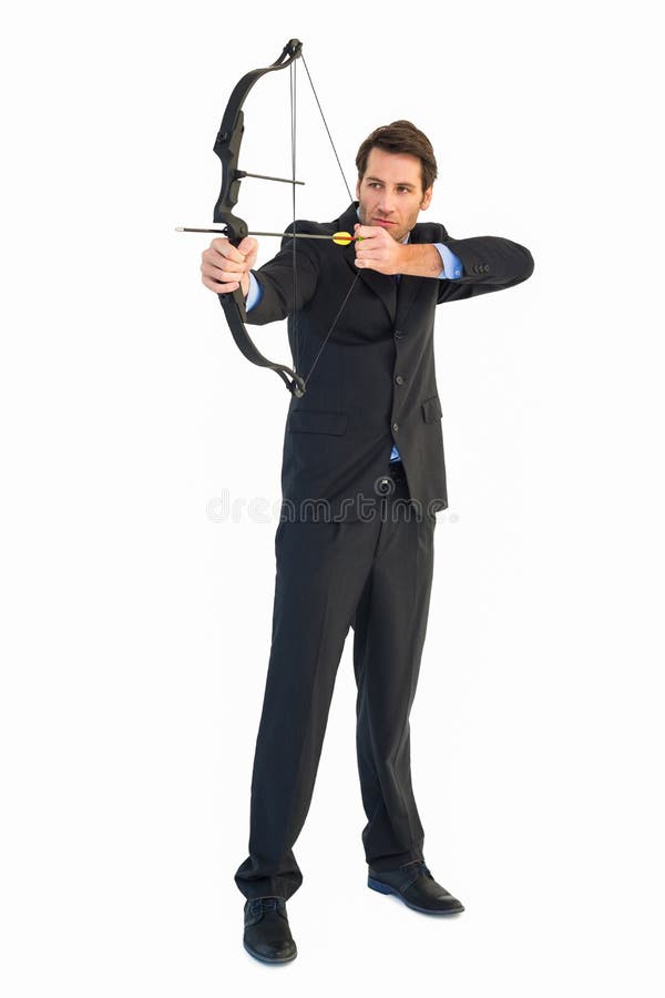 Handsome Man Practicing Archery Stock Image Image of pulling, archery
