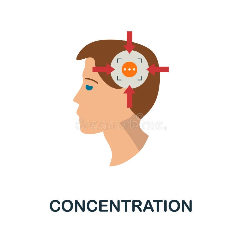 Concentration icon. Simple element from creativity collection. Creative Concentration icon for web design, templates, infographics royalty free illustration