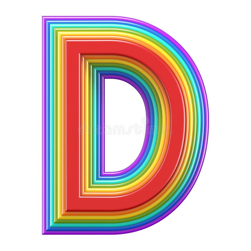 Concentric Rainbow Number 0 ZERO 3D Stock Illustration - Illustration ...