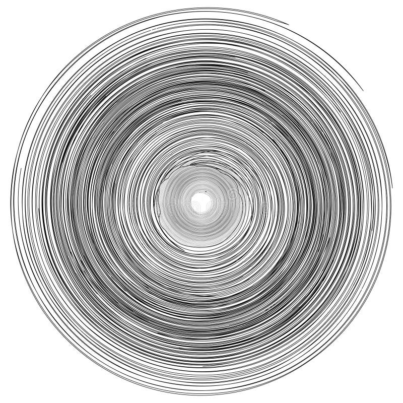 Concentric rings circles pattern abstract monochrome element, vortex whirlpool vector stock illustration Concentric rings circles pattern abstract monochrome element, vortex whirlpool vector stock illustration