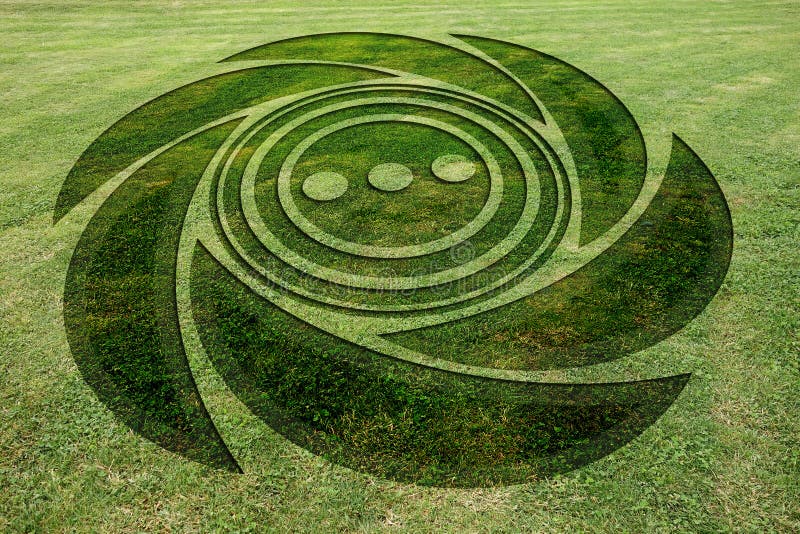 Concentrische spiraalvormige de cirkelweide van het cirkels valse gewas