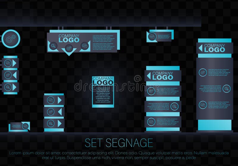 Concep exterior e interior do signage ilustração royalty free Concep exterior e interior do signage ilustração royalty free