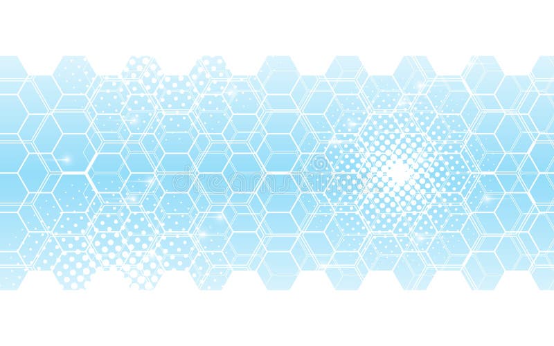 Concept abstract hexagoane de concepție tehnologică royalty free illustration