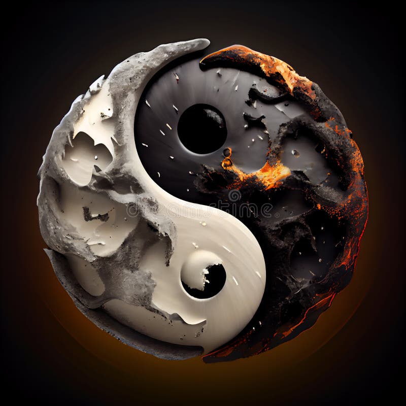 Concept abstrait yin yang illustration libre de droits