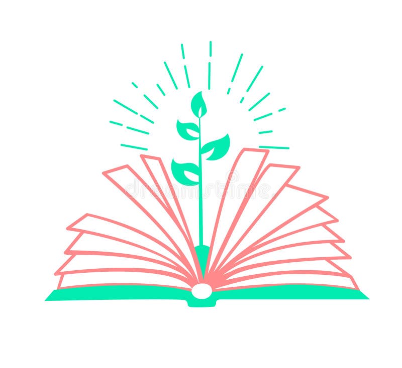 Concept the acquisition of knowledge stock illustration