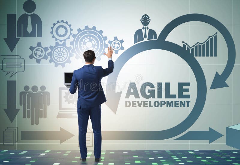 Concept of agile software development stock photos