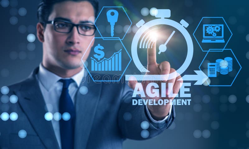 The concept of agile software development stock photography